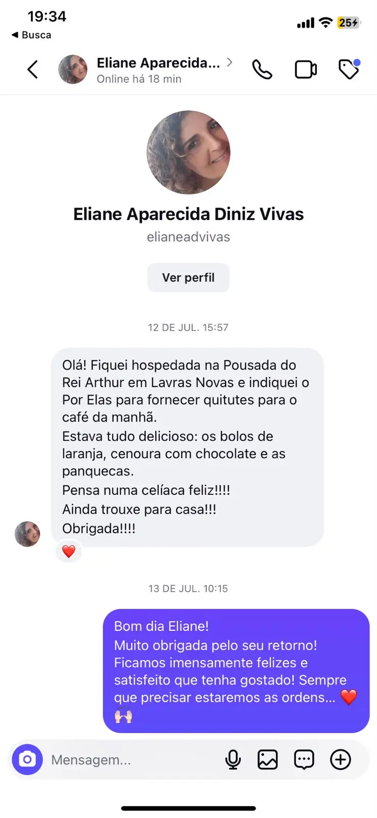 Depoimento de cliente