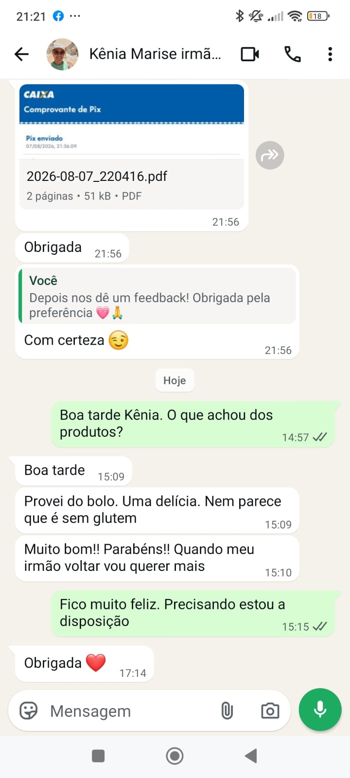 Depoimento de cliente