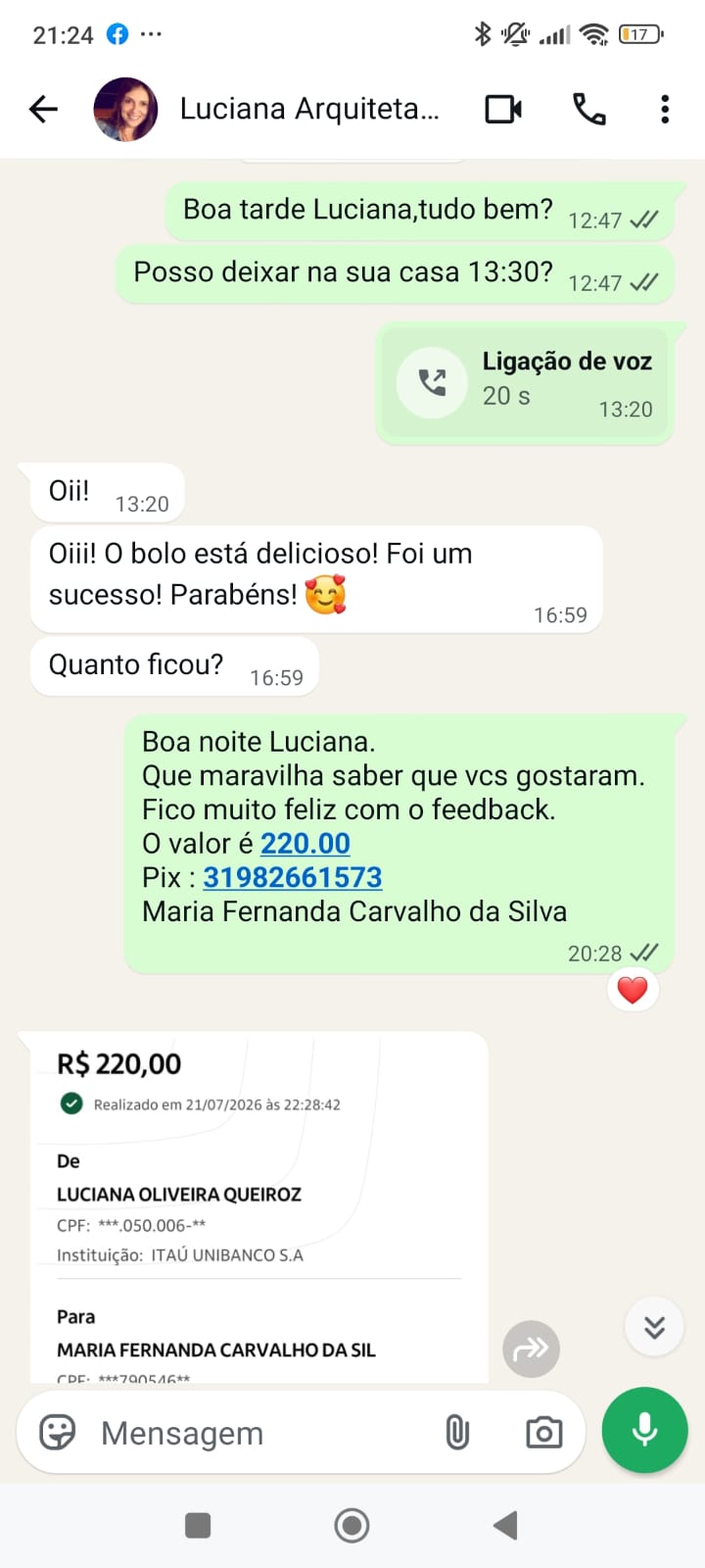 Depoimento de cliente